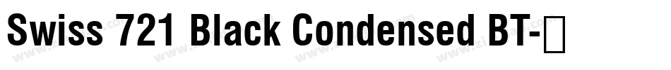 Swiss 721 Black Condensed BT字体转换